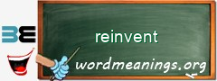 WordMeaning blackboard for reinvent